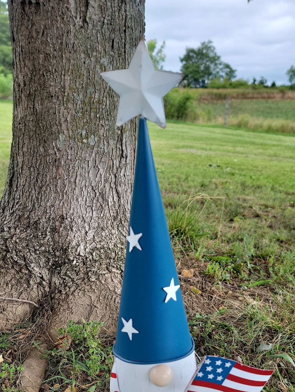 Metal Patriotic Bouncing Gnome